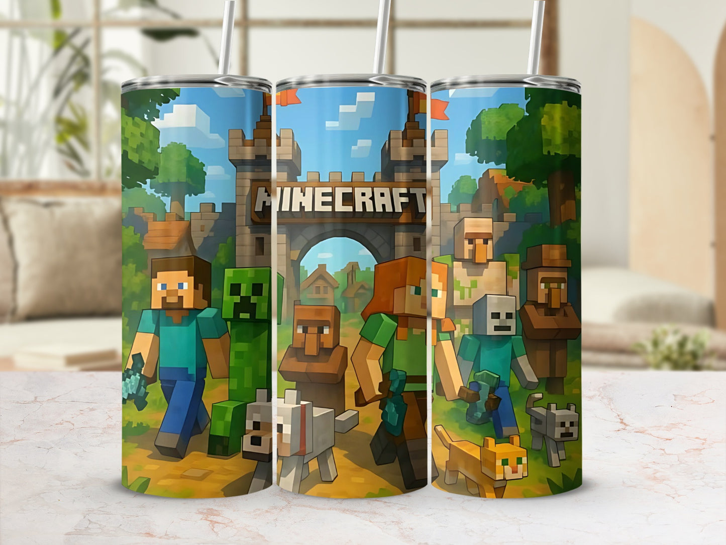 Minecraft Adventure Characters Stainless Steel Tumbler