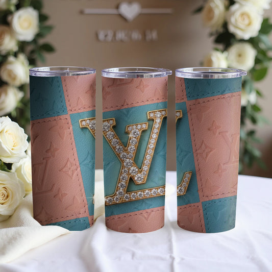Stylish Monogram Design Insulated Tumbler Cup