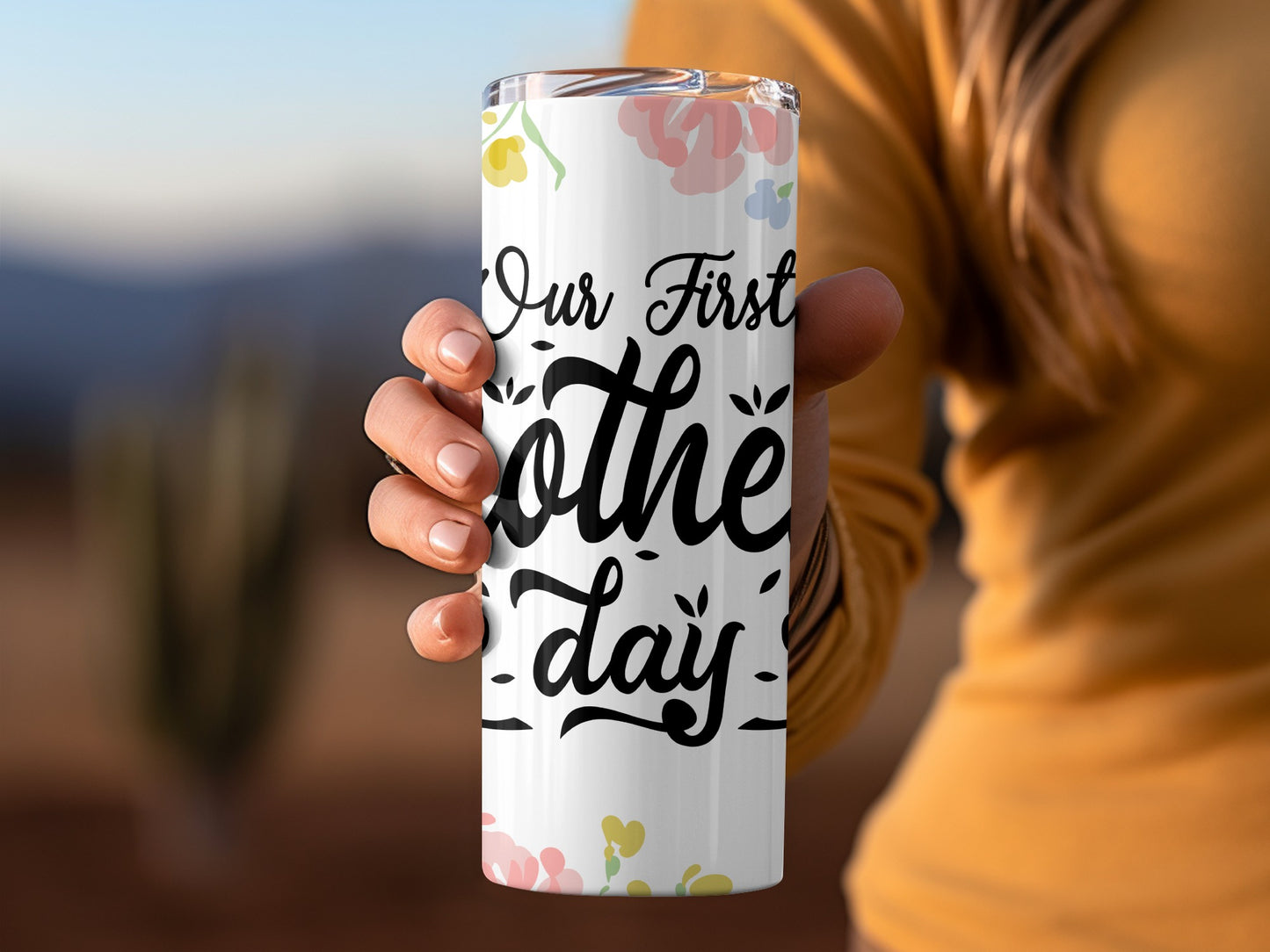 Our First Mother's Day Floral Design Tumbler