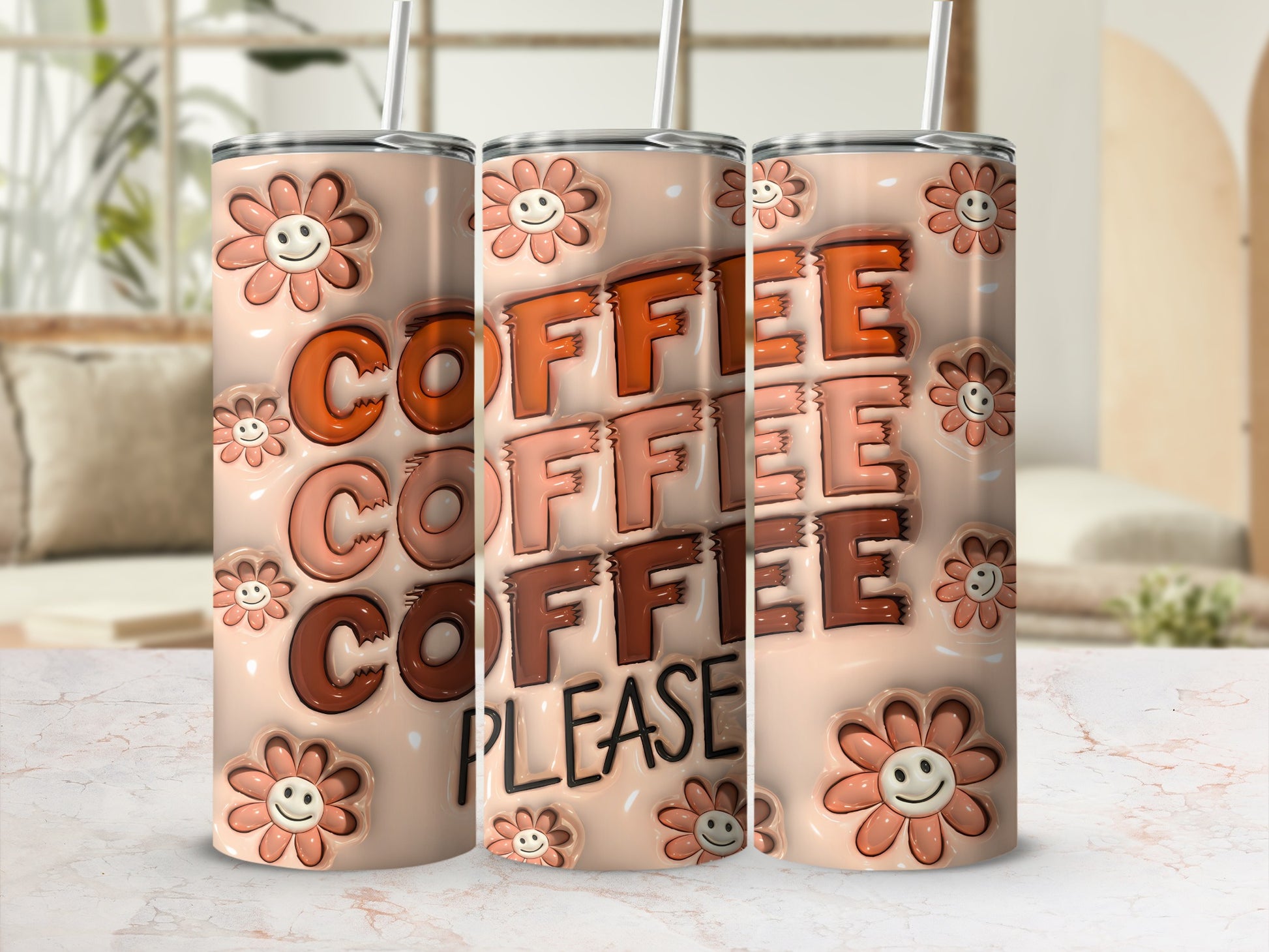 Coffee Coffee Coffee Please Smiley Daisy Flower product type
