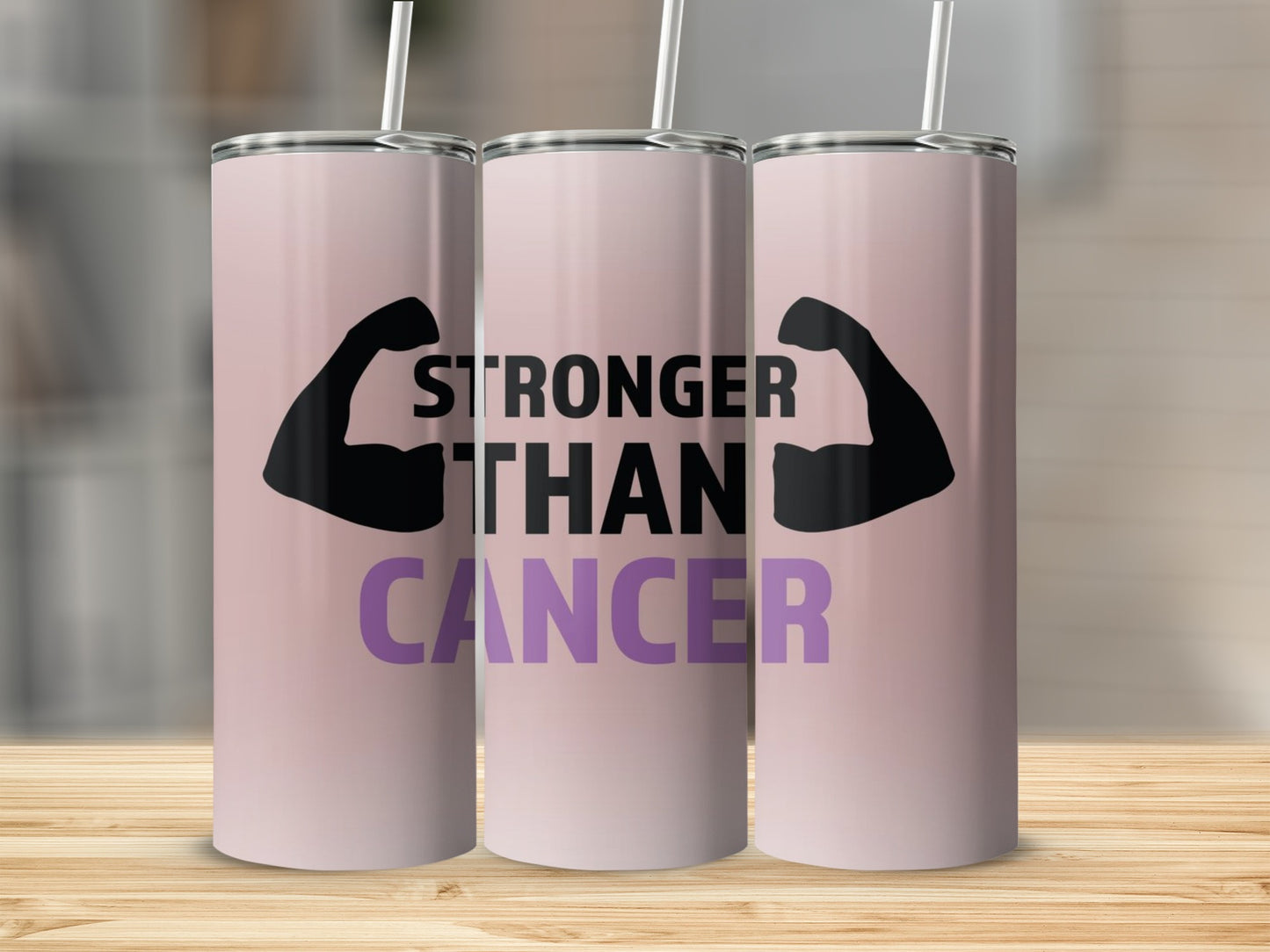 Stronger Than Cancer Motivational Tumbler