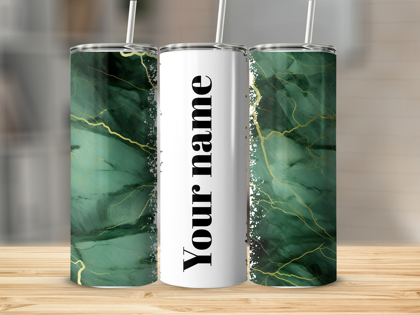 Customizable Marble Design Personalized Tumbler