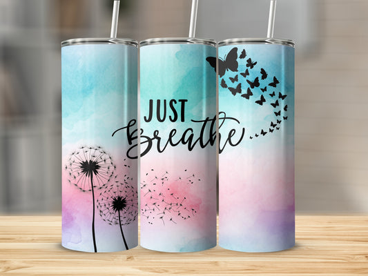 Just Breathe Dandelion Butterflies Serene Watercolor product type