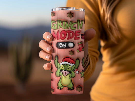 Grinch Mode On Christmas Travel Mug for the Holidays