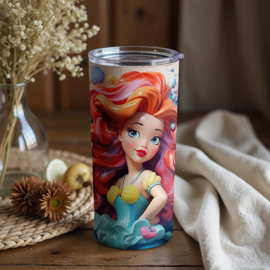 Colorful Mermaid Character Insulated Tumbler