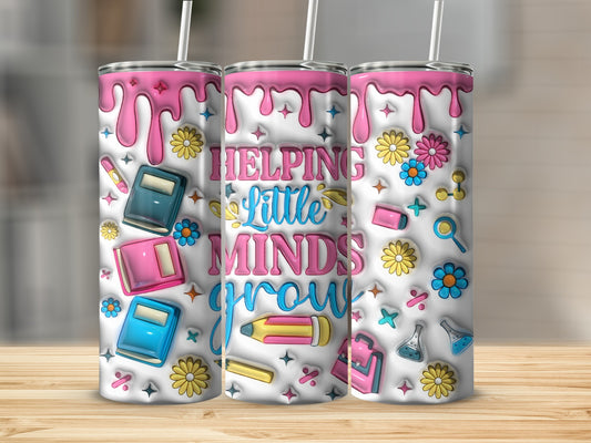 Teacher Helping Little Minds Grow colorful Tumbler product type