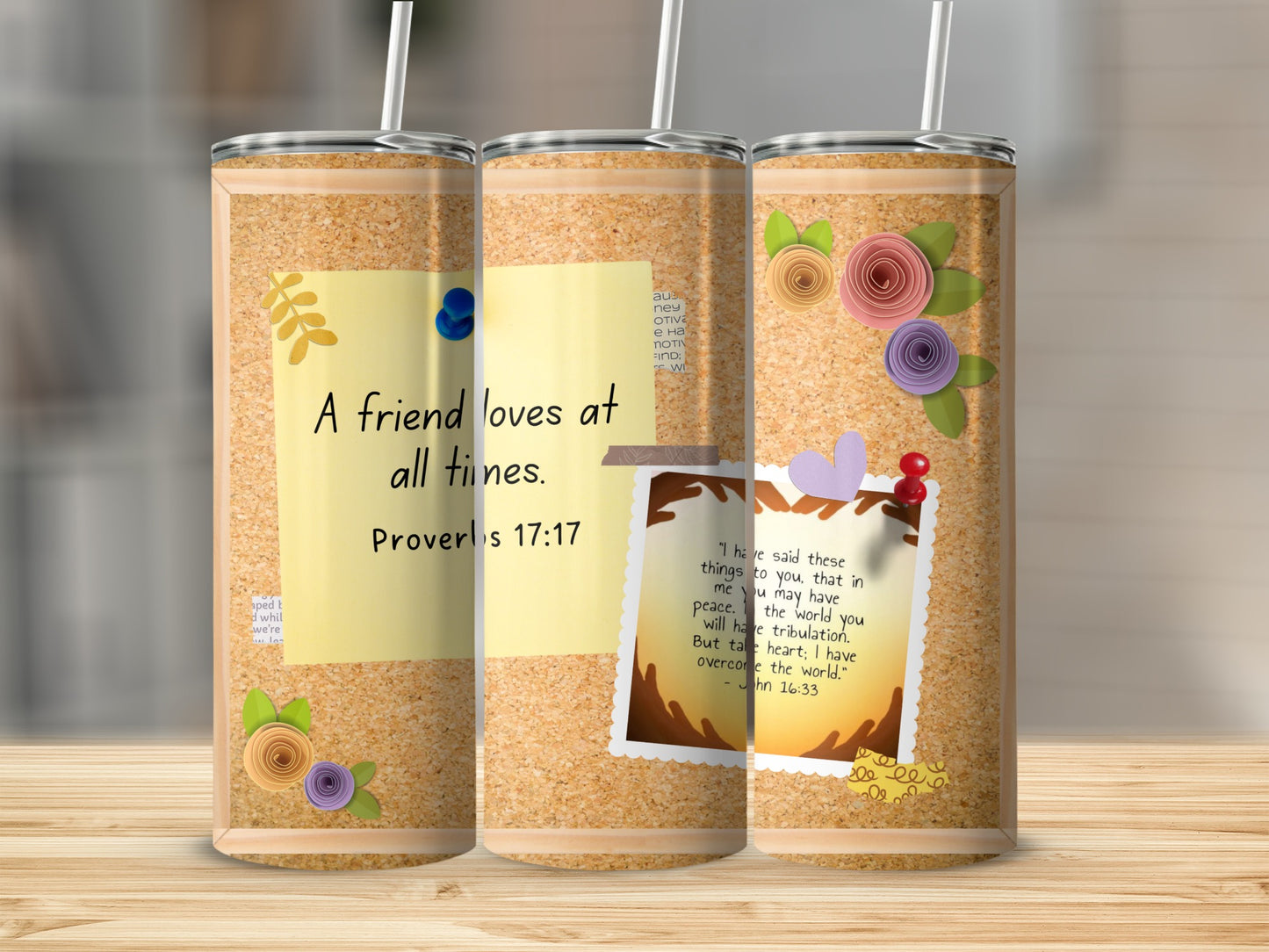Inspirational Bible Verse Decorated Tumbler Product