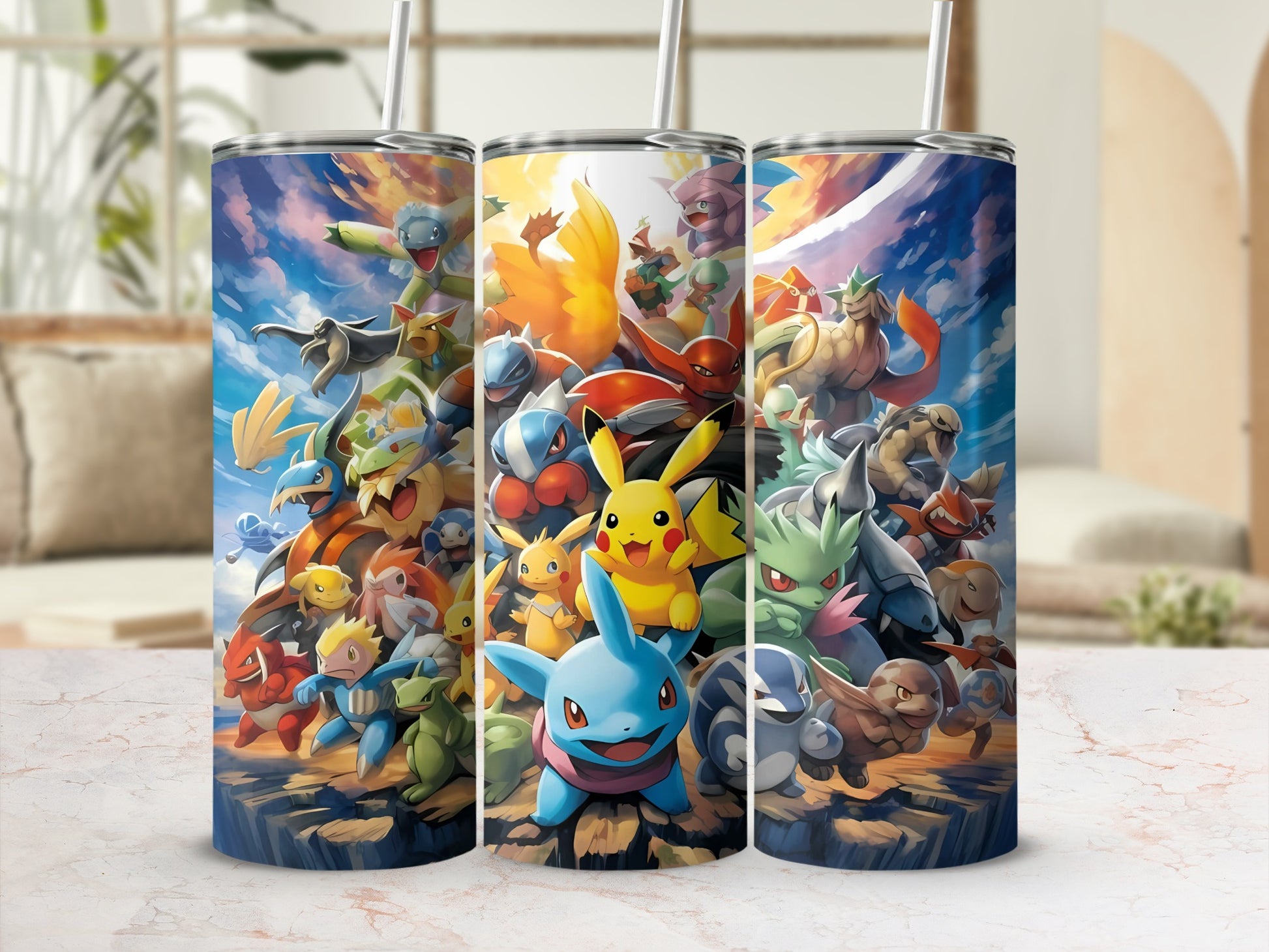 Vibrant Cartoon Character Design Stainless Steel Tumbler