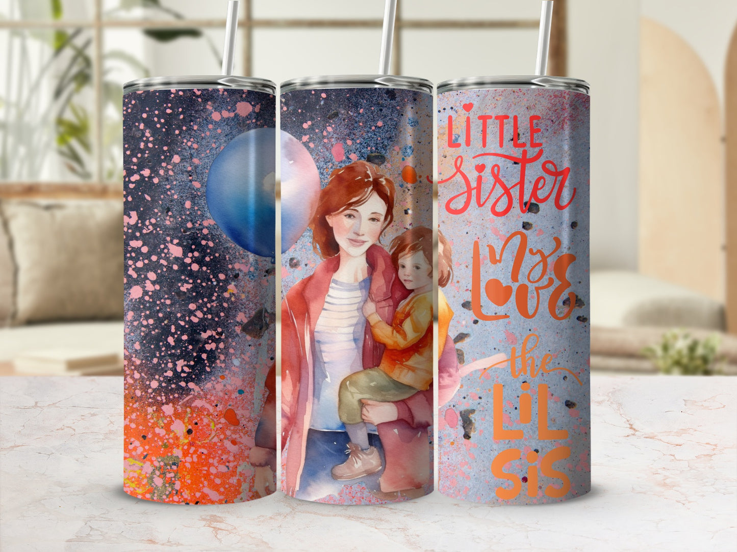 Little Sister Love Insulated Tumbler with Straw
