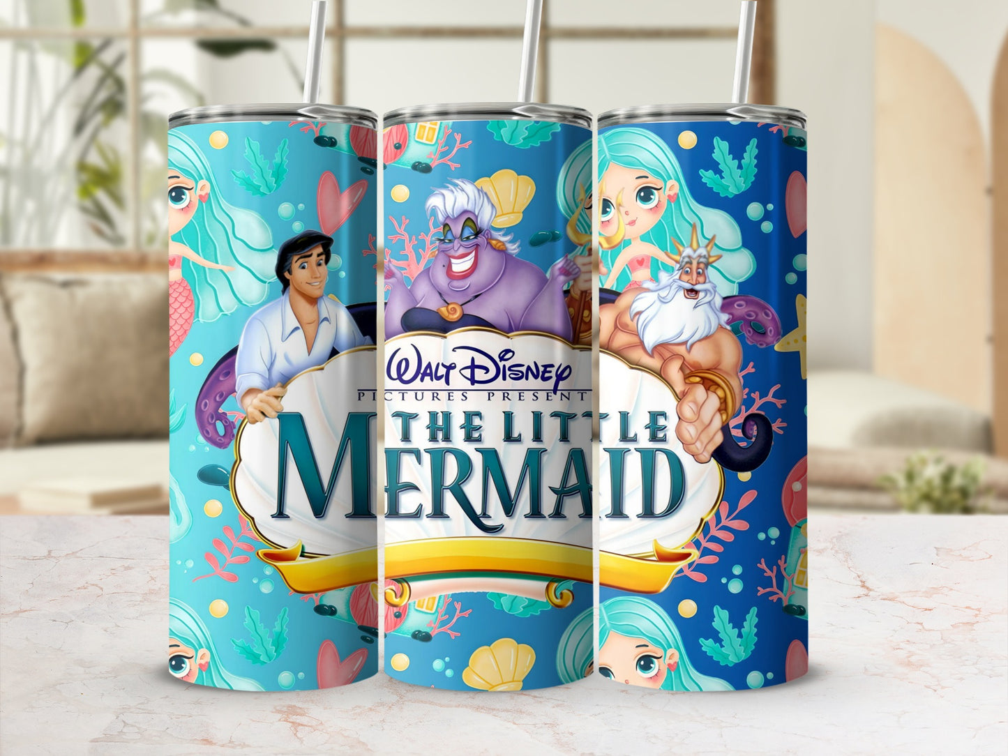 The Little Mermaid Disney Inspired Tumbler Cup