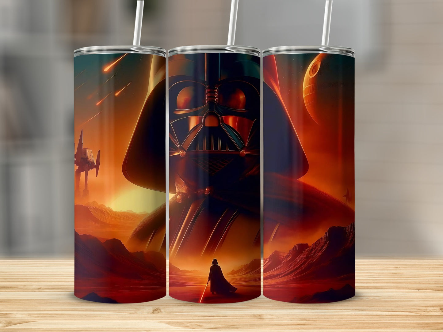 Epic Vader Death Star Desert Planet Space Fight Tumbler product type