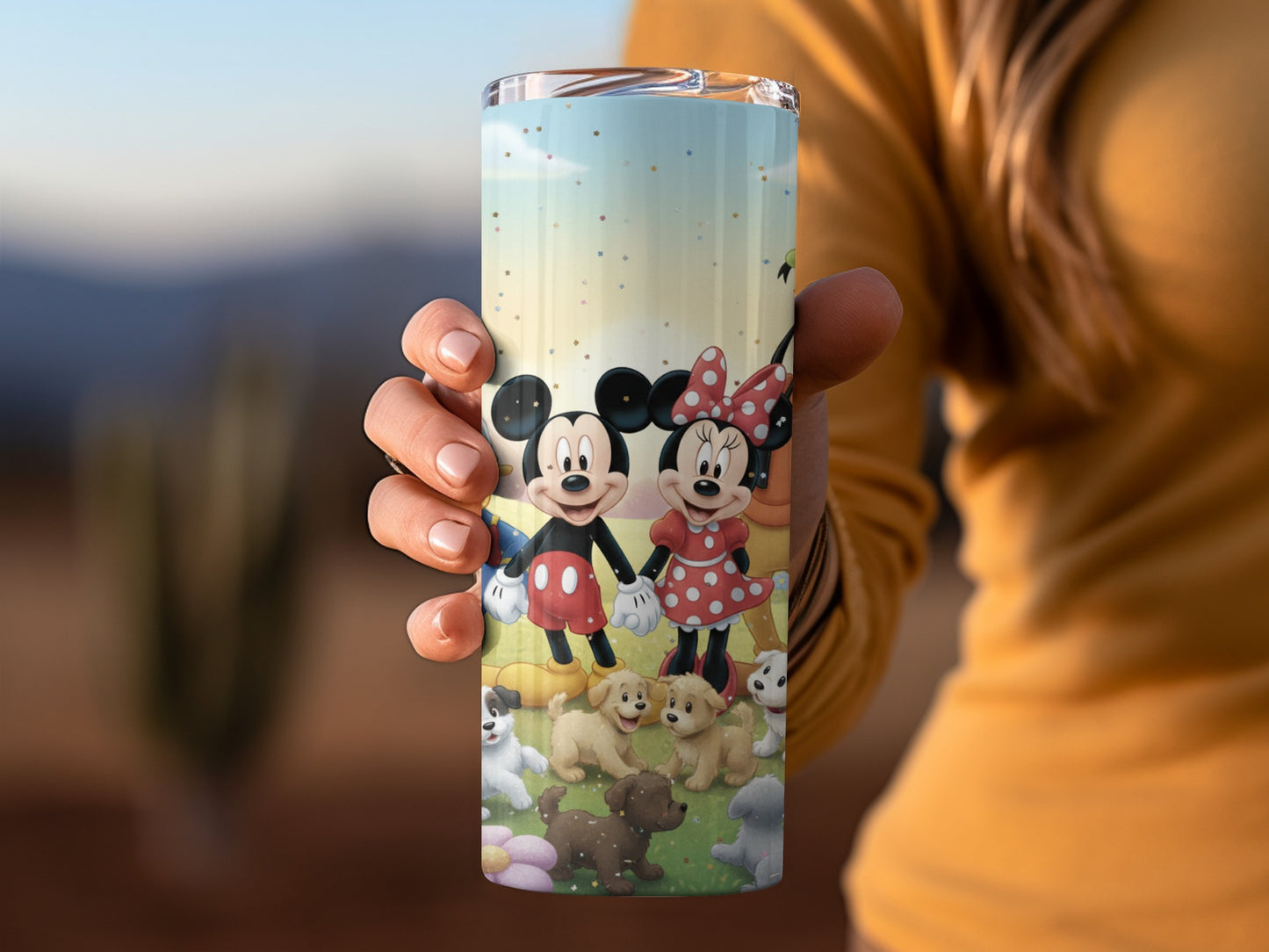 Mickey and Minnie Mouse Cartoon Tumbler for kids