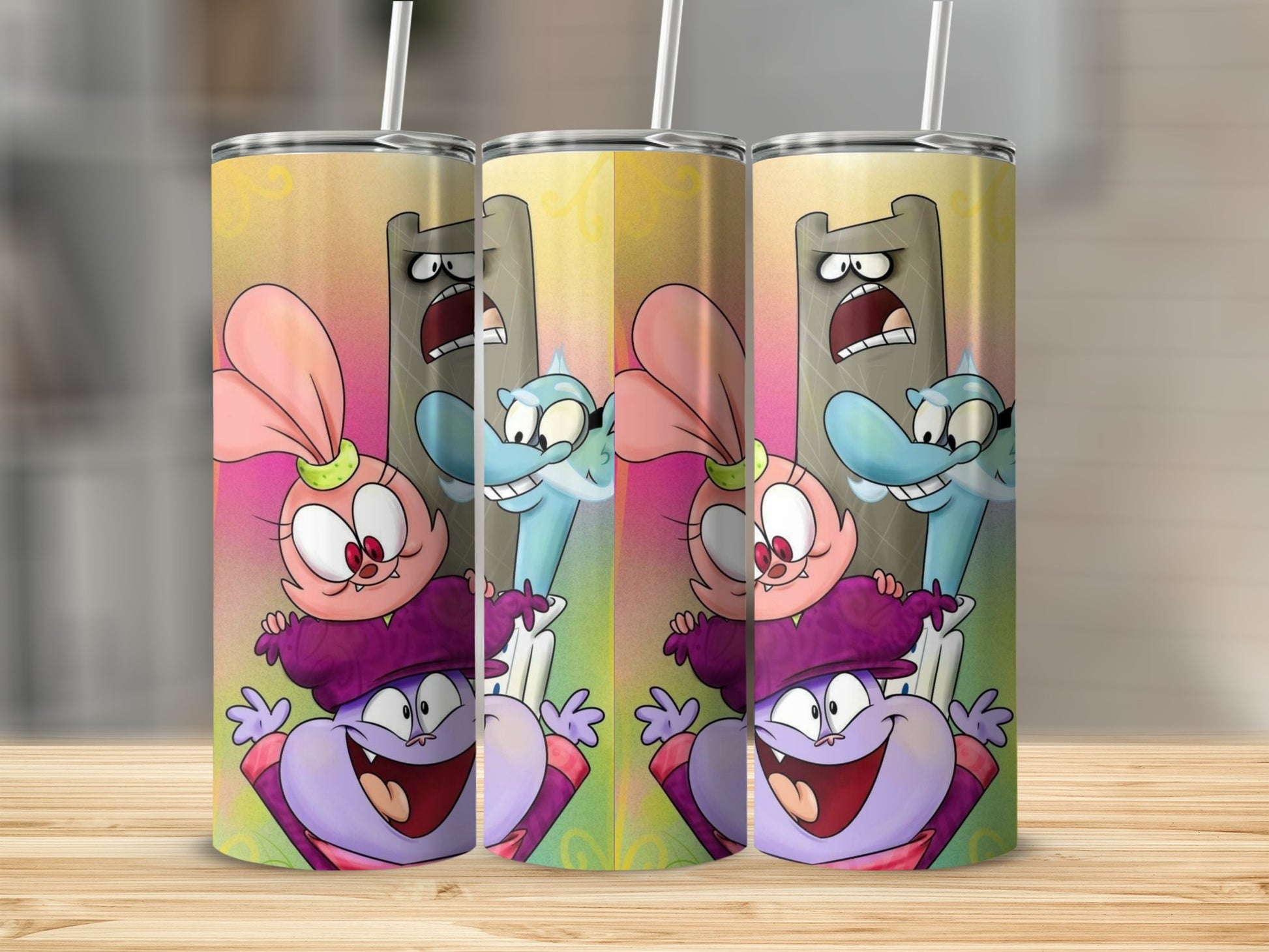 Fun Colorful Cartoon Character Insulated Drinkware Tumbler