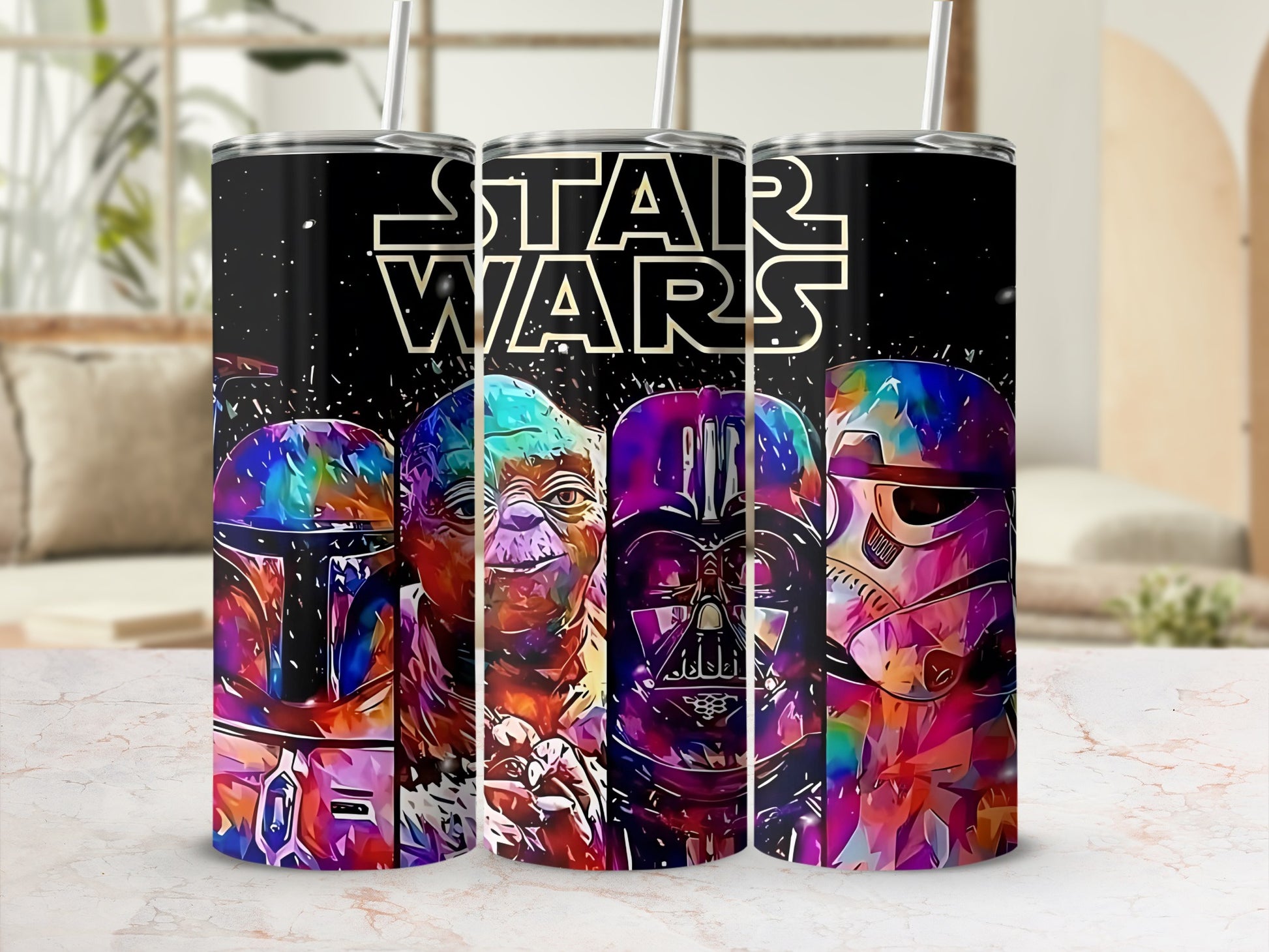 Star Wars Geometric Character Art tumbler product type