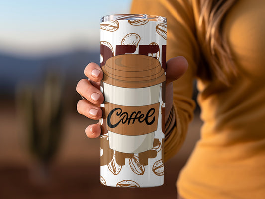 Coffee Design Insulated Travel Mug for Coffee Lovers
