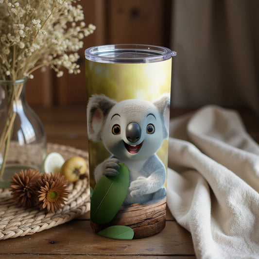 Cute Smiling Koala Design Insulated Tumbler Product