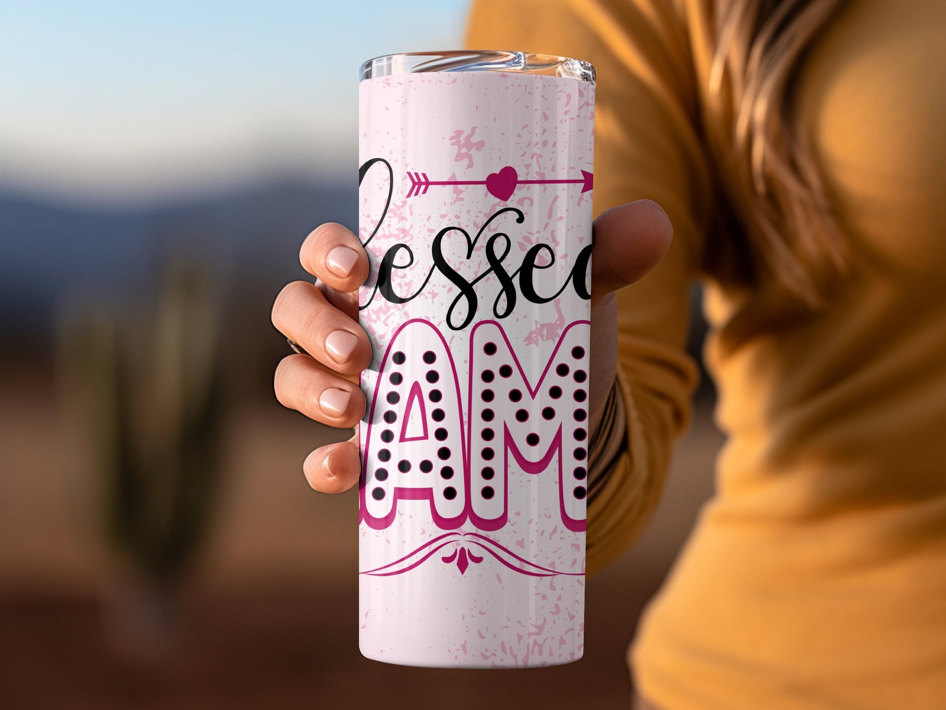 Blessed Mama Travel Tumbler for Hot and Cold Drinks