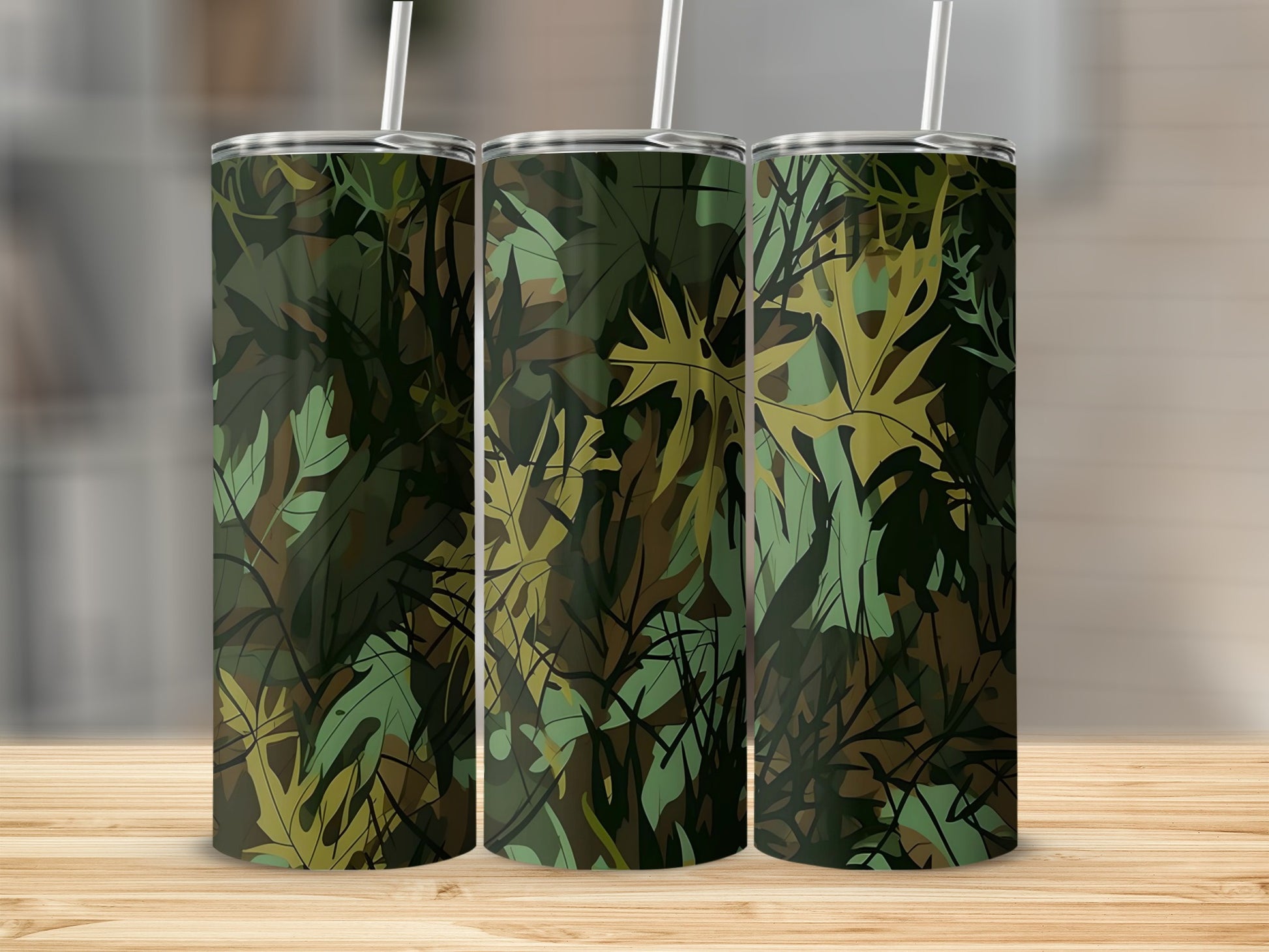 Forest Camouflage Pattern Insulated Tumbler Cup