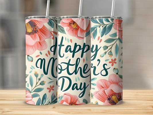 Happy Mother's Day Floral Pattern Tumbler Product