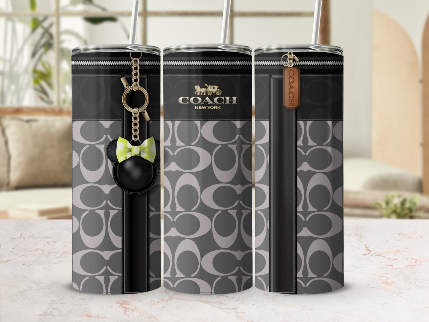 Stylish Coach Branded Zip Design Tumbler Collection