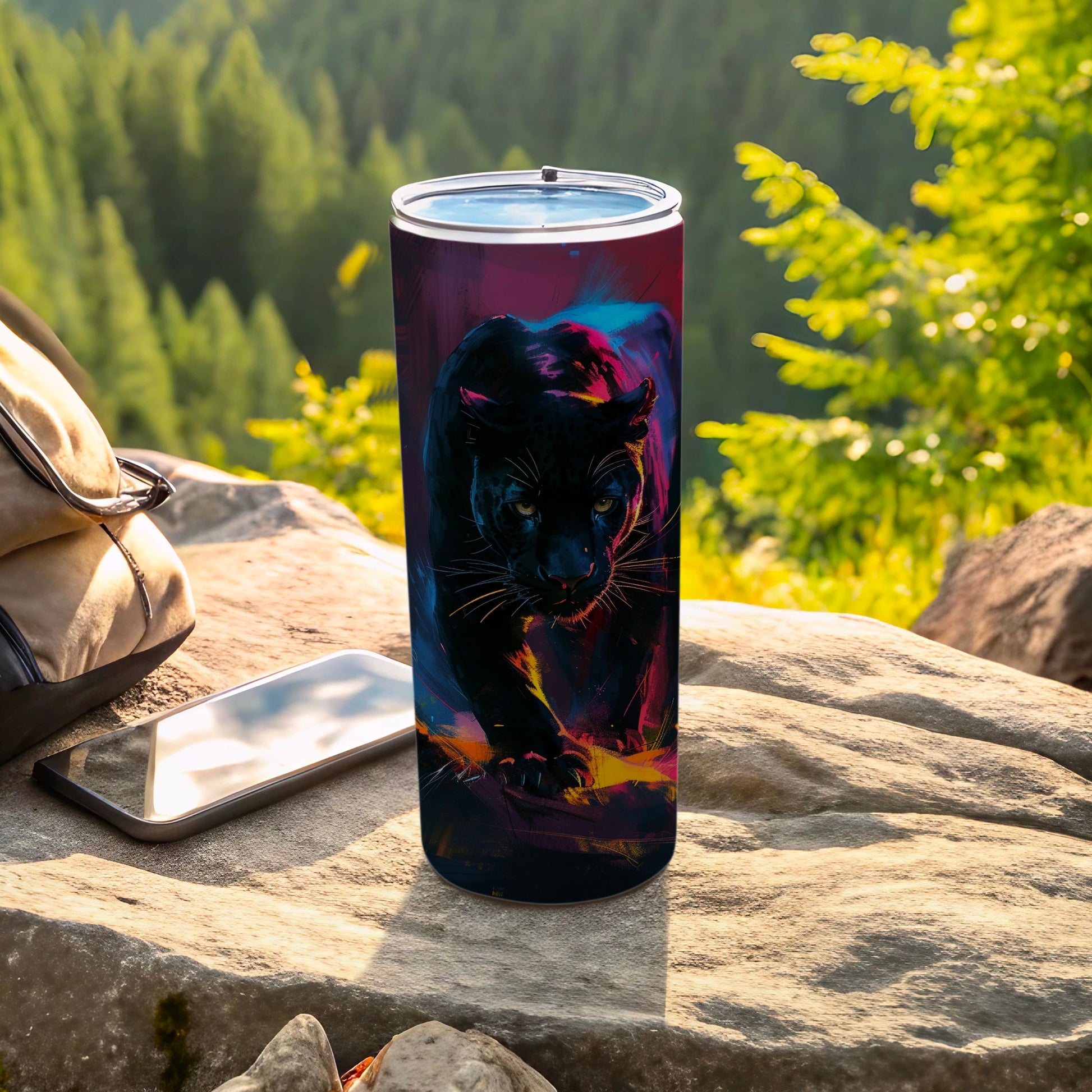 Black Panther Jungle Stalker Vibrant Colorful Tumbler product type