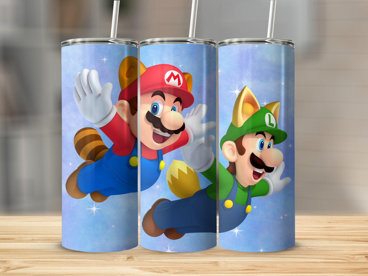 Mario and Luigi Colorful Tumbler with Straws product