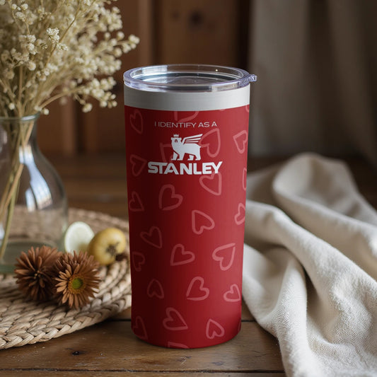 I Identify As A Stanley Red Heart Insulated Tumbler