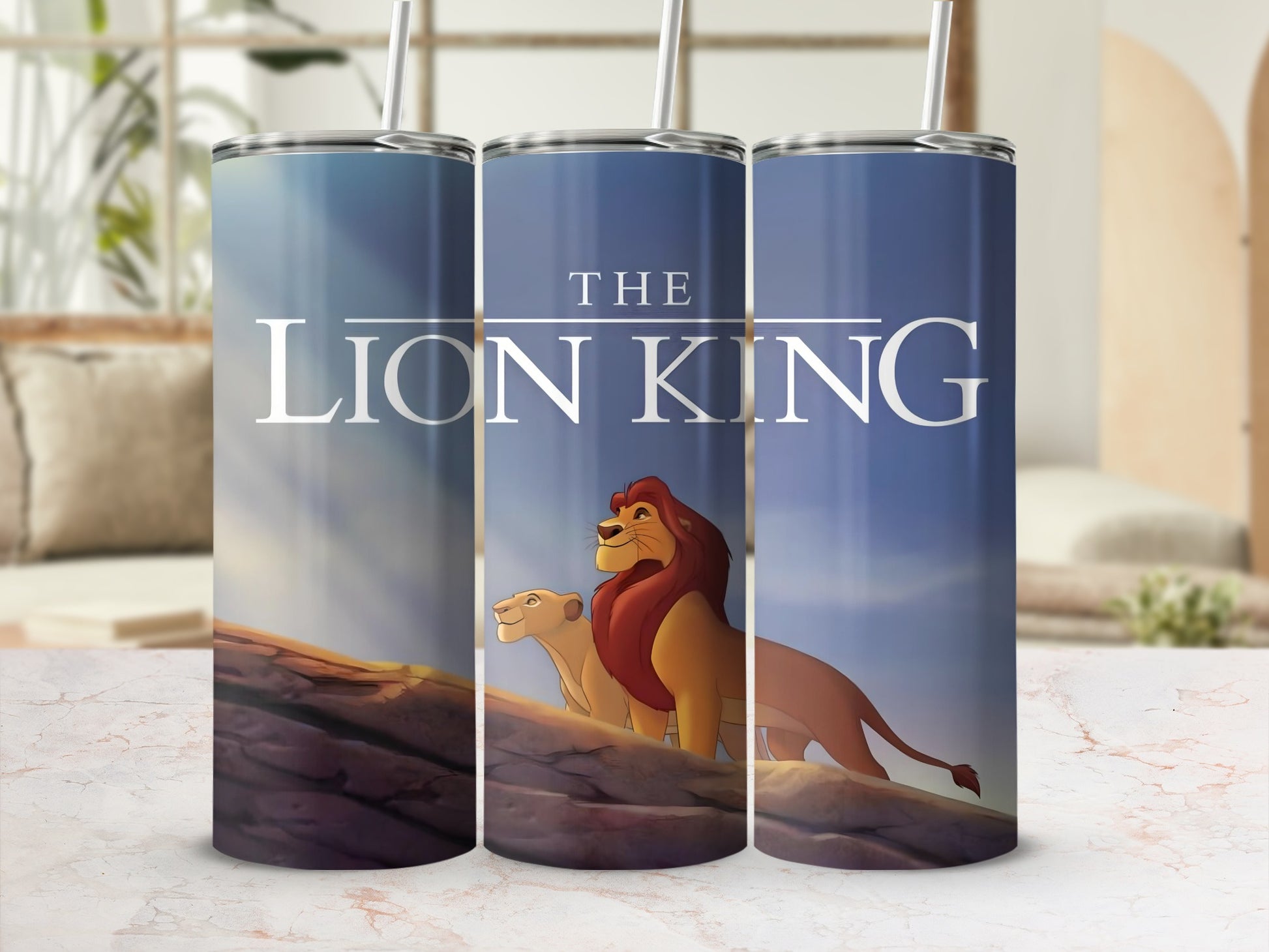 The Lion King Tumbler with Iconic Scene from Movie