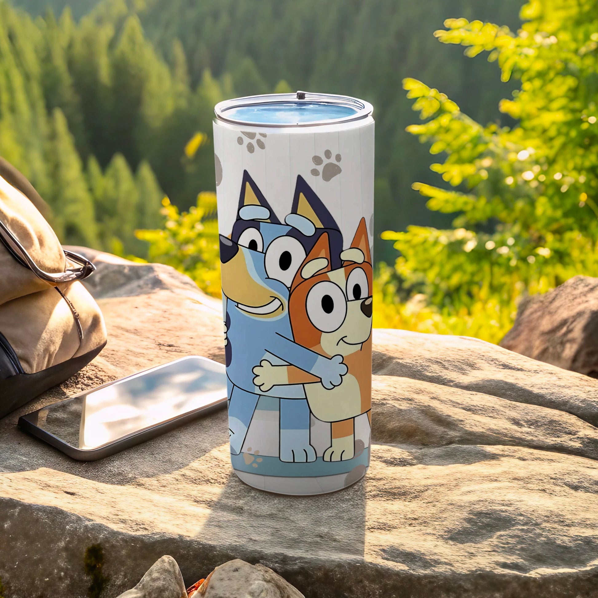 Adorable Cartoon Design Paw Print Insulated Tumbler Cup