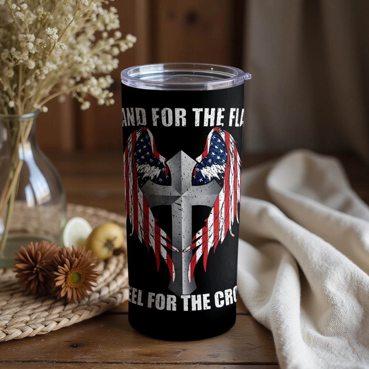 Stand for the Flag Kneel for the Cross Tumbler