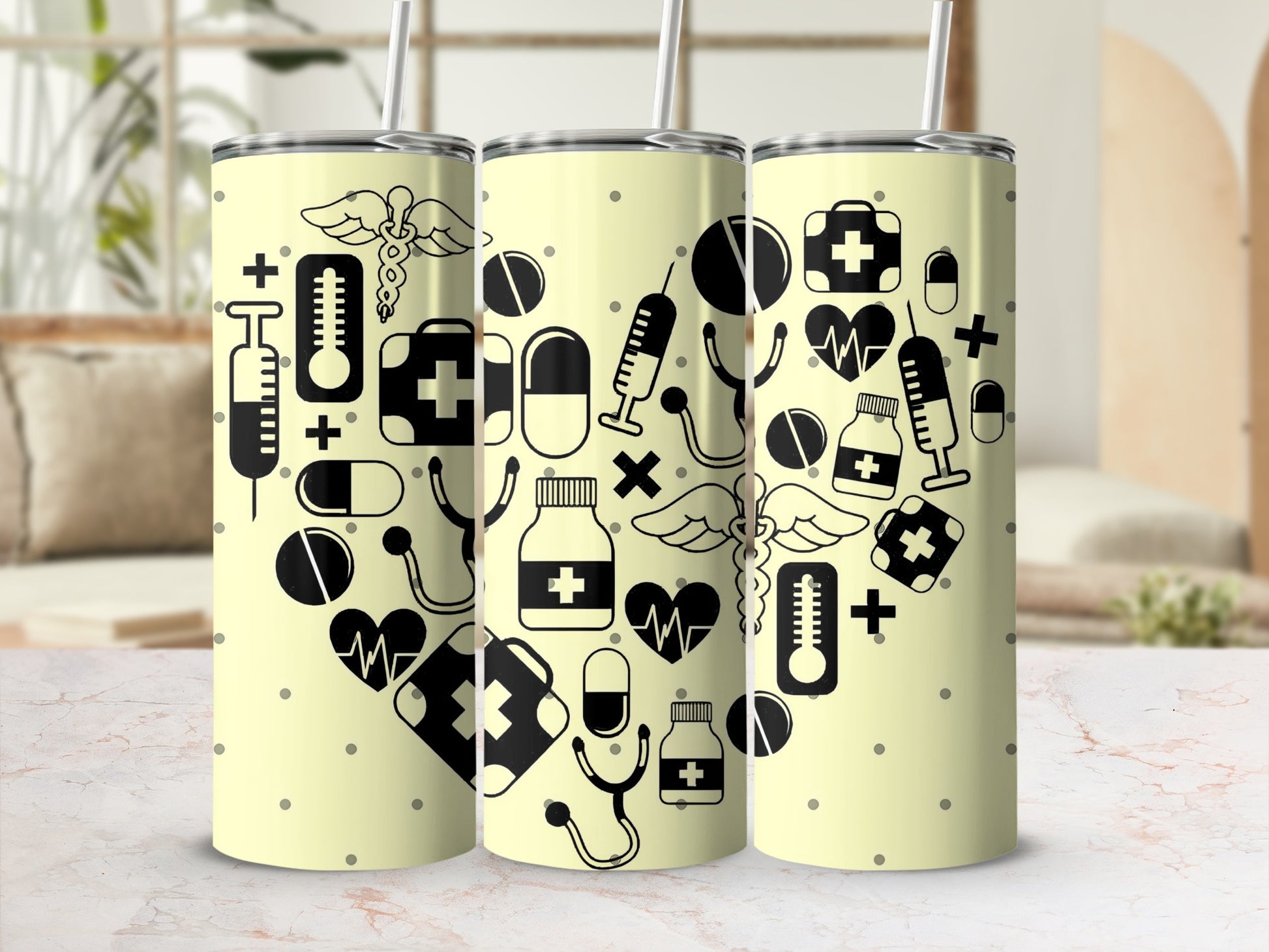 Medical Themed Design Insulated Tumbler Cup