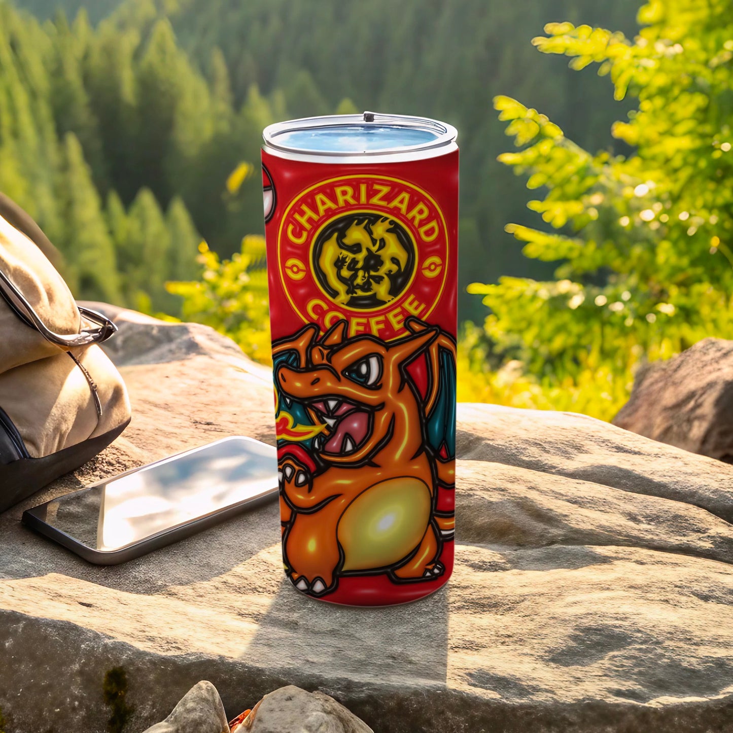 Red Charizard Coffee Cartoon Character Design Tumbler product type