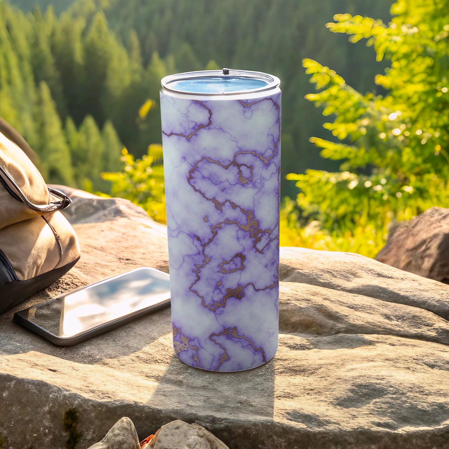 Purple Gold Marble Veined Outdoor Tumbler product type