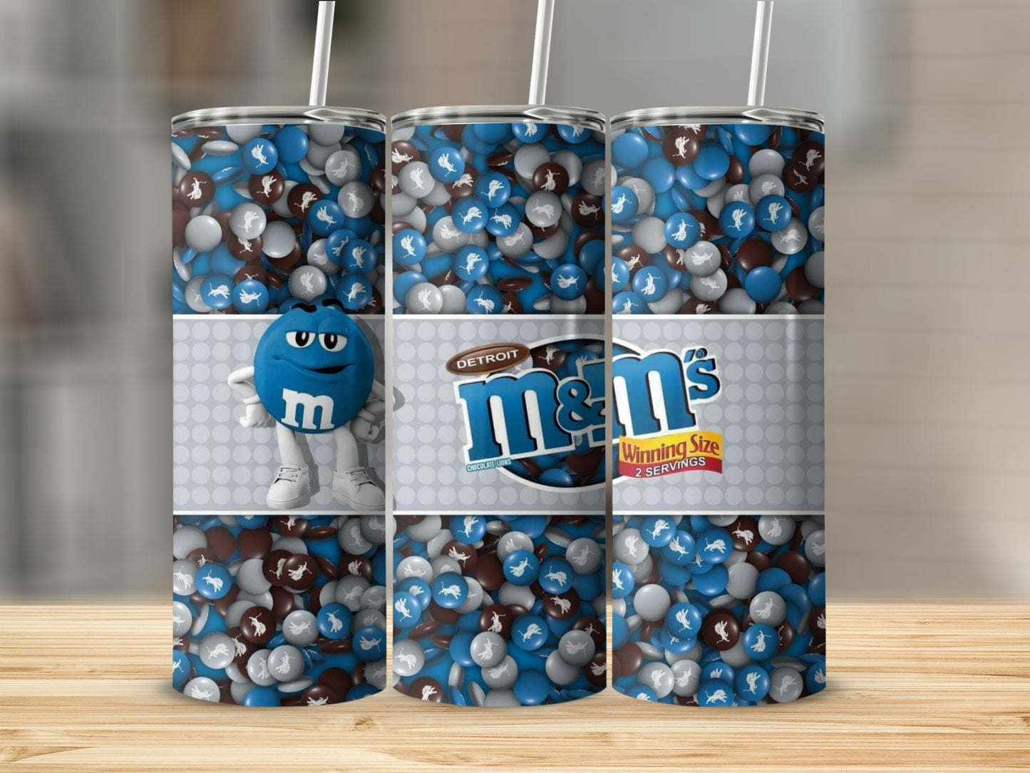 Detroit Chocolate Lions M&Ms With Winning Size Details Tumblers