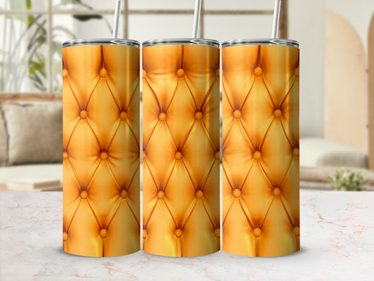 Golden Yellow Diamond Pattern Buttons Tumbler product type