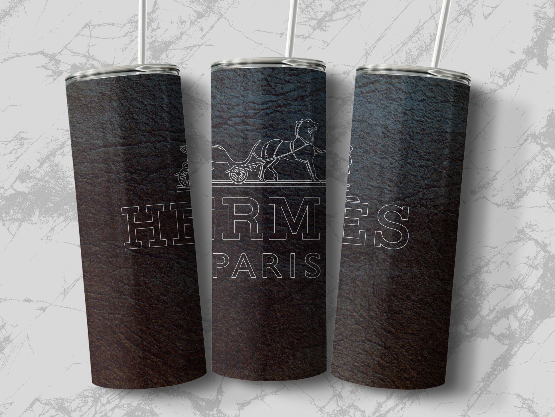 Hermes Paris Design Insulated Tumbler Travel Mug