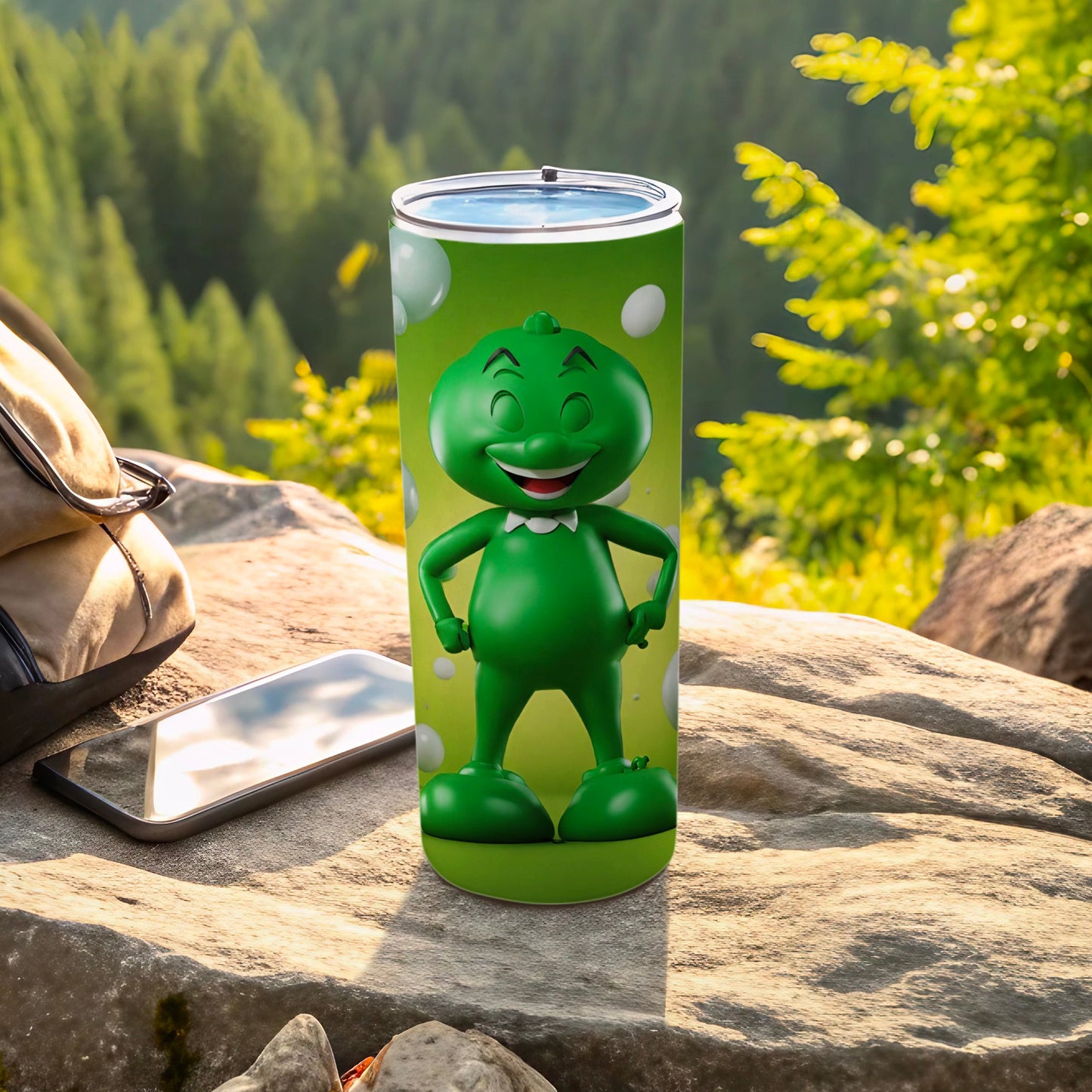 Green Cartoon Character Stainless Steel Tumbler