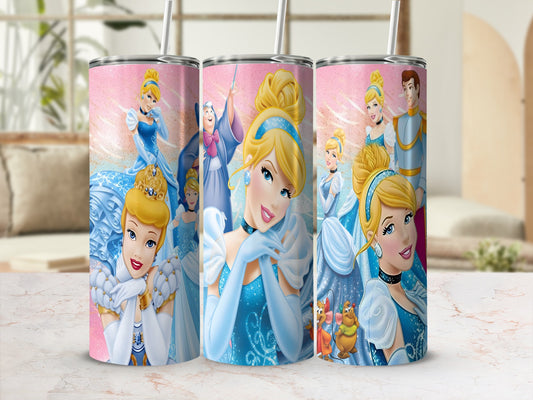 Cinderella Princess Scenes All Around Stainless Steel Tumbler