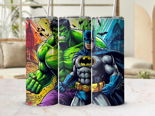 Superhero Themed Travel Insulated Tumbler Cup