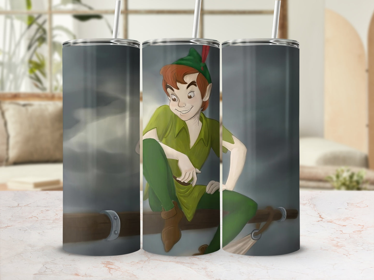 Peter Pan Fantasy Design Stainless Steel Tumbler Cup