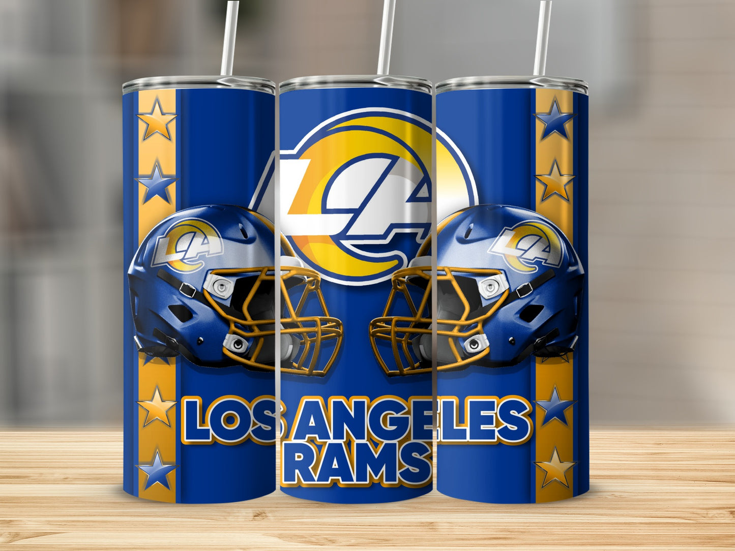 Los Angeles Rams Football Helmets With Team Logo Tumblers