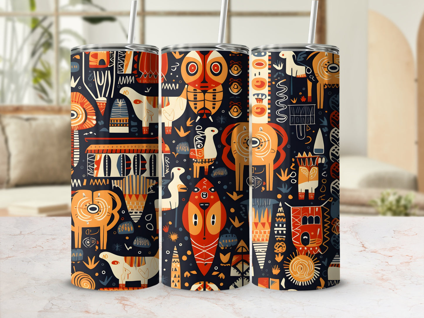 Abstract Animal Design Insulated Tumbler Product