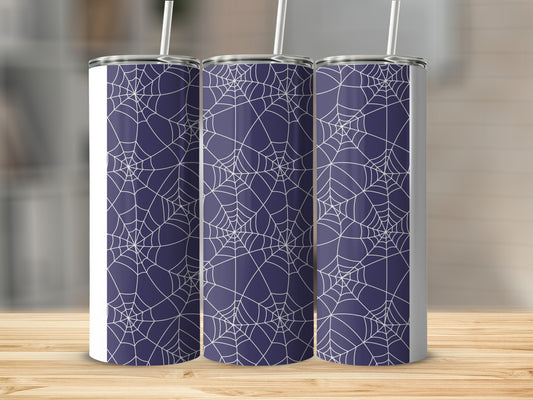 Dark Blue Spider Web Design Skinny Tumbler product type
