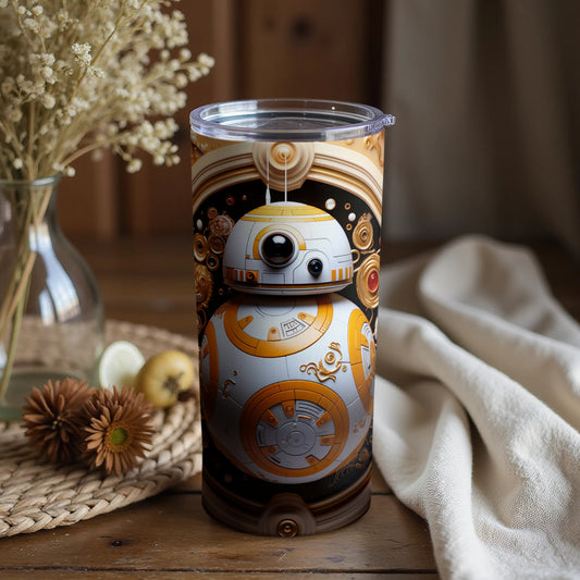 BB-8 droid inspired tumbler with intricate design