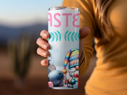 Colorful Gnome and Easter Eggs Tall Tumbler