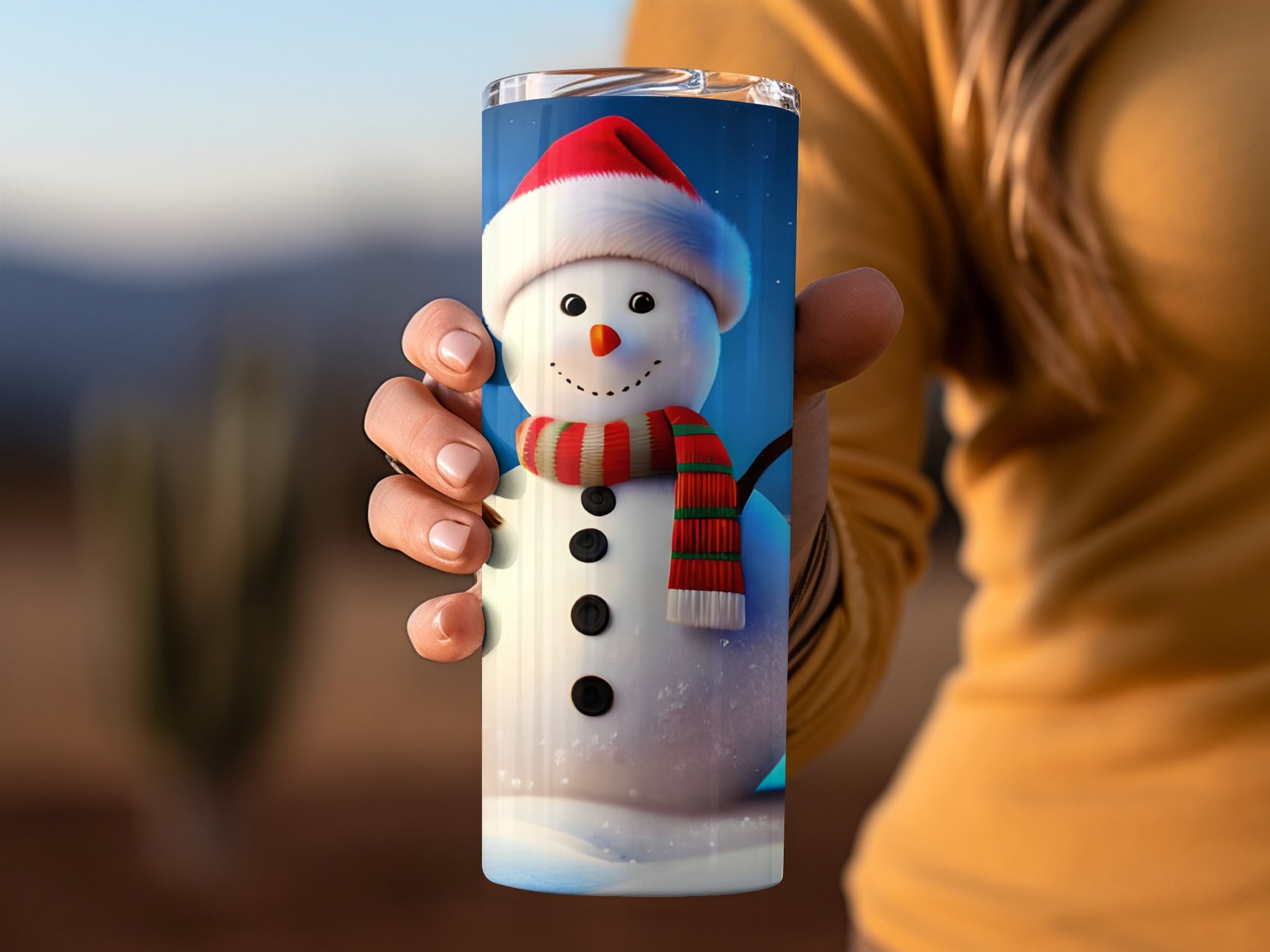 Festive Snowman Design Insulated Tumbler Product
