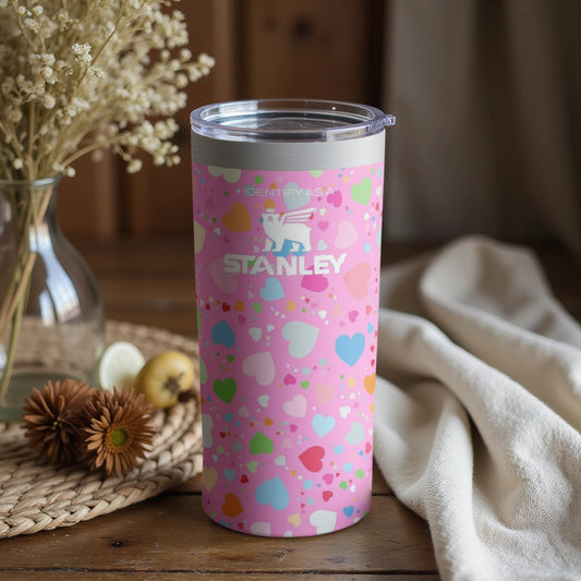 Colorful Hearts Design Insulated Stanley Cup