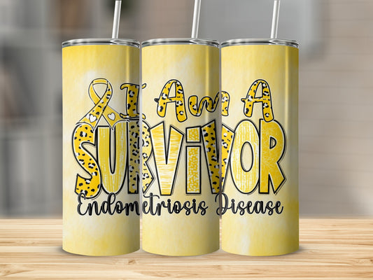 I Am A Survivor Endometriosis Disease Tumbler Cup
