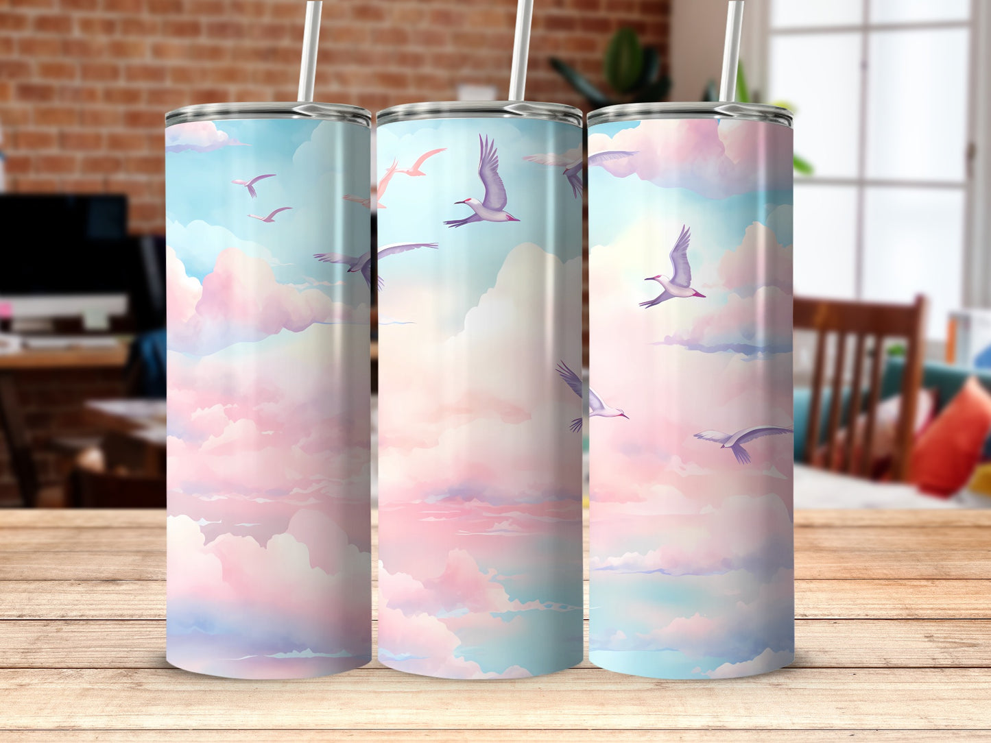 Beautiful Pink Blue Sky Flying Birds Tumbler product type
Sky
Clouds
Pink clouds
Blue clouds
Purple clouds
Flying birds
Pastel design
Dreamy aesthetic
Bird art
Nature scene
Serene design
Avian theme
Tumbler wrap
Drinkware
Beverage holder
Gift idea
Unique pattern
Cloudscape
Graceful birds
Outdoors inspired