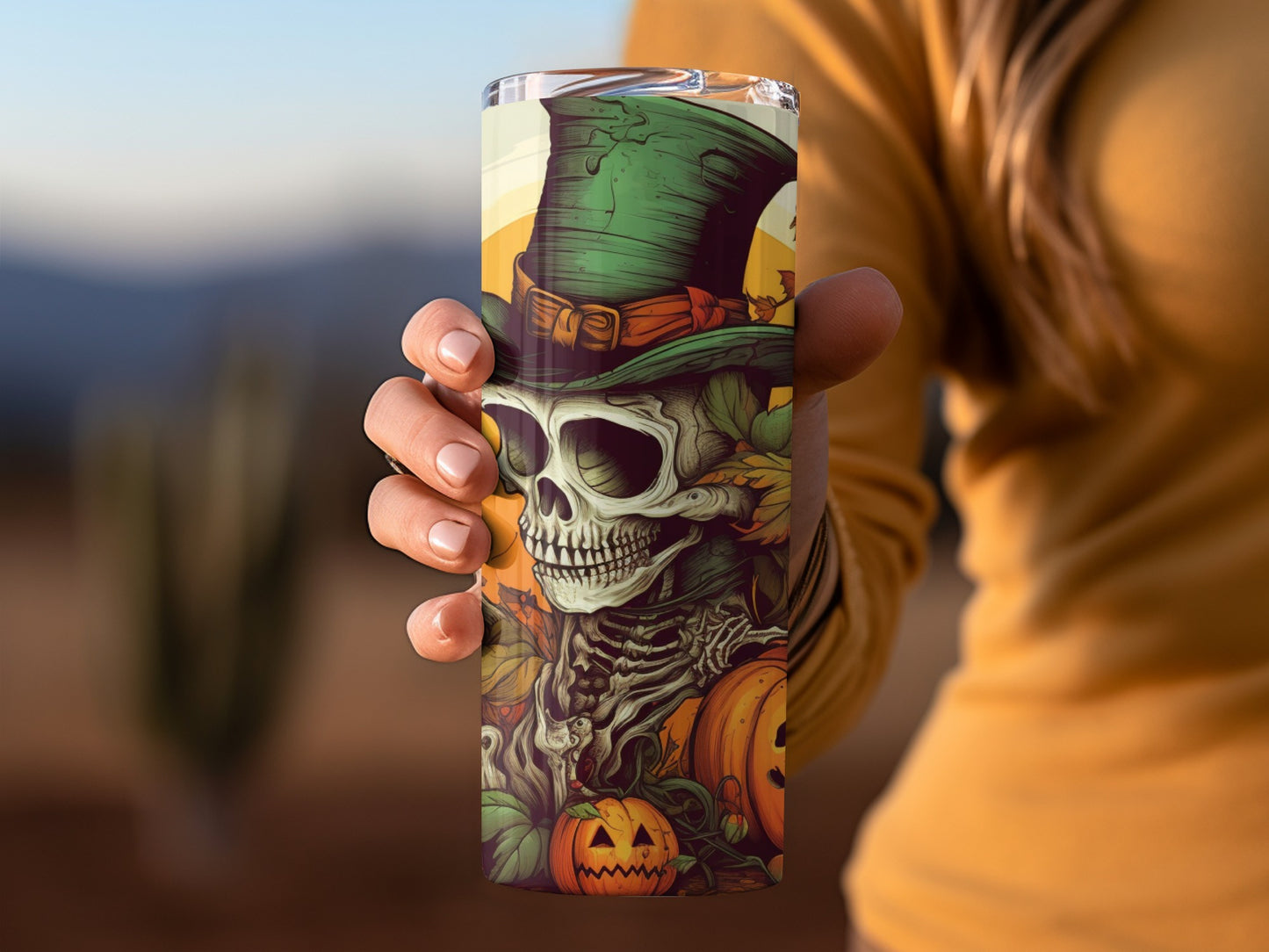 Colorful Skull Halloween Design Insulated Tumbler